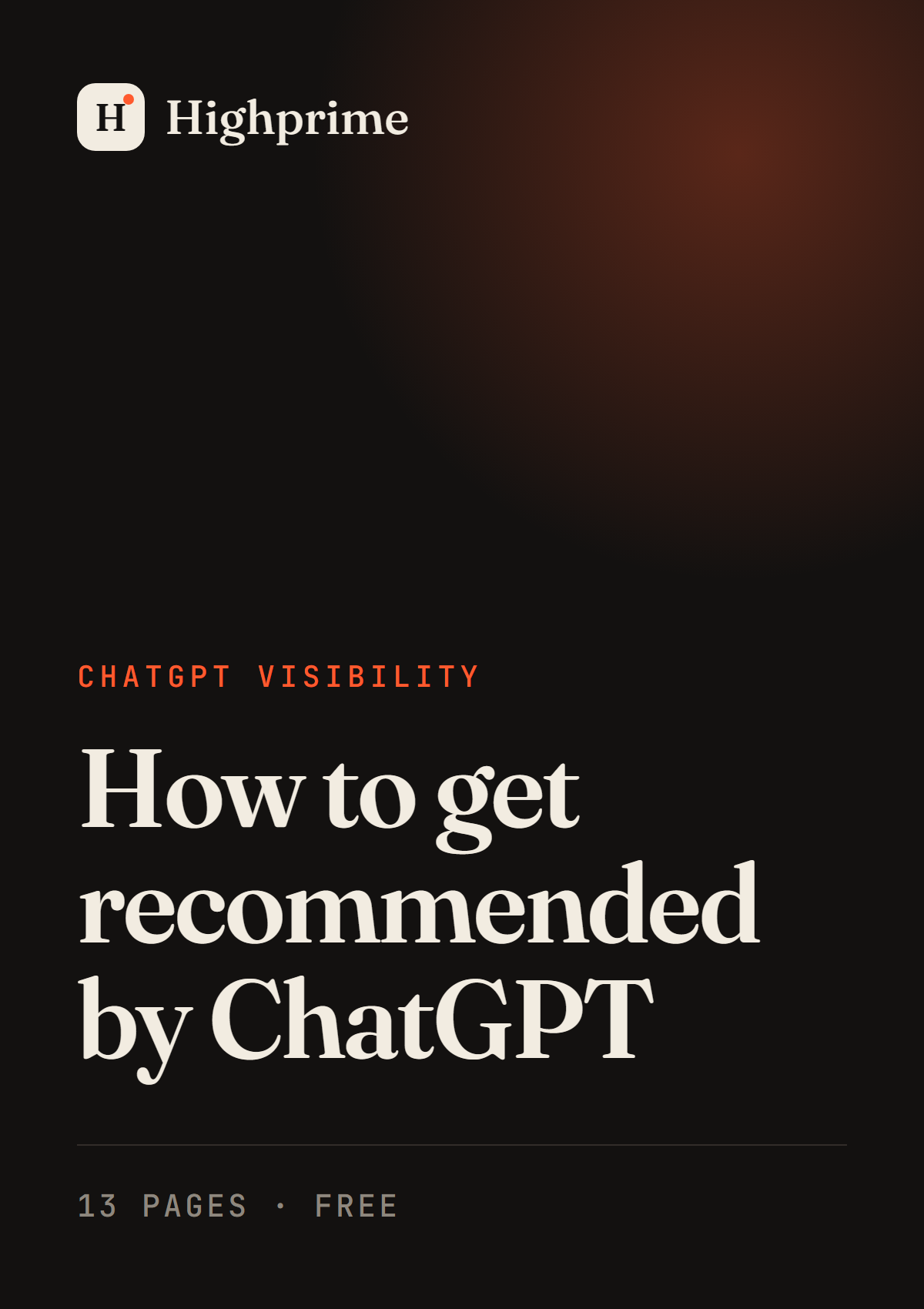 Cover of the guide, How to get recommended by ChatGPT