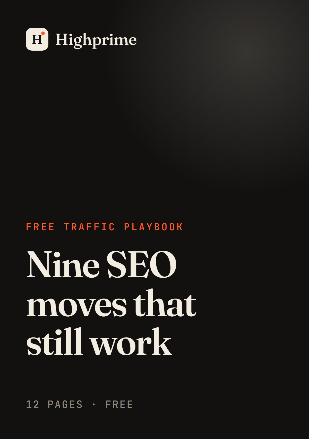 Cover of the guide, Nine SEO moves that still work